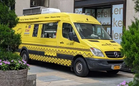 Hustle, Makina’s second food truck, at Rockefeller Center in Manhattan